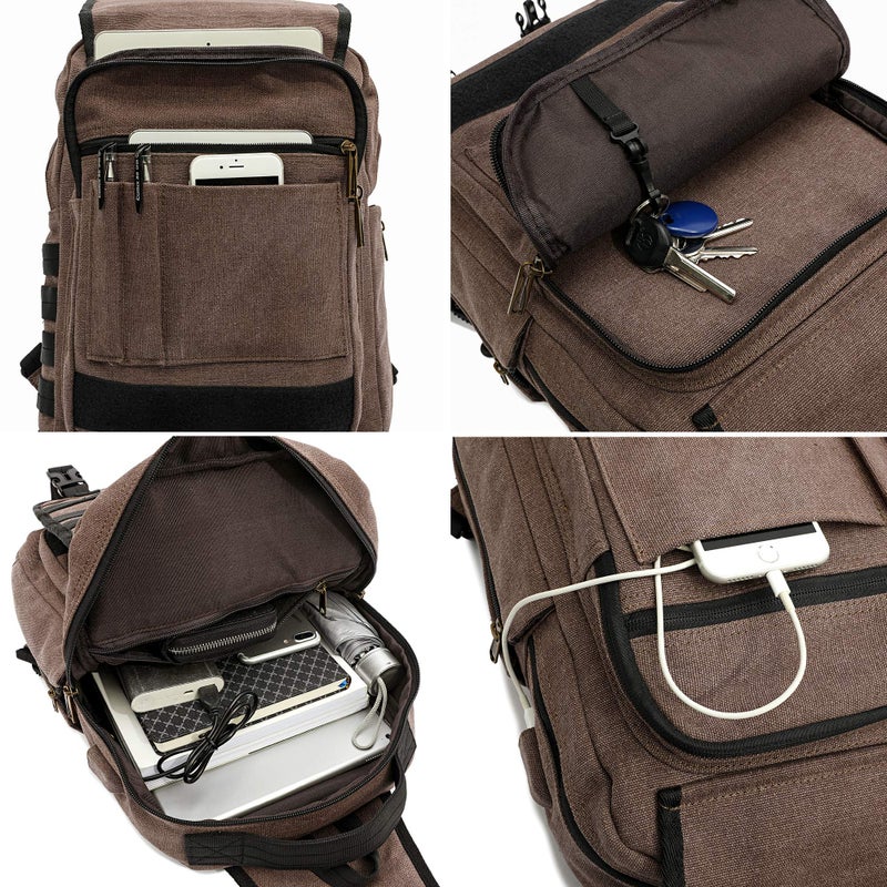 NICGID Tactical Military Backpack Large Daypack Molle Army Assault Pack Bug Out Bag Water Resistant Travel Fishing Hiking Trekking Rucksack - Image 5